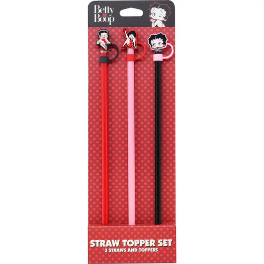Betty Boop Straw Topper Set/3