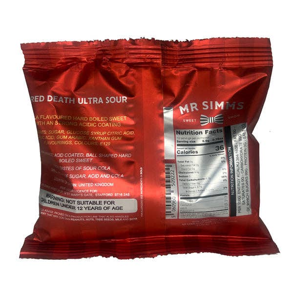 Mr. Simms Sweet Shoppe: Red Death Ultra Sour Candy