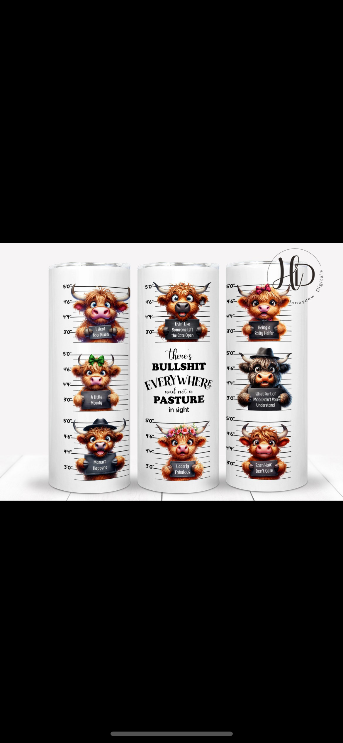 Highland Cow Tumbler: 20oz