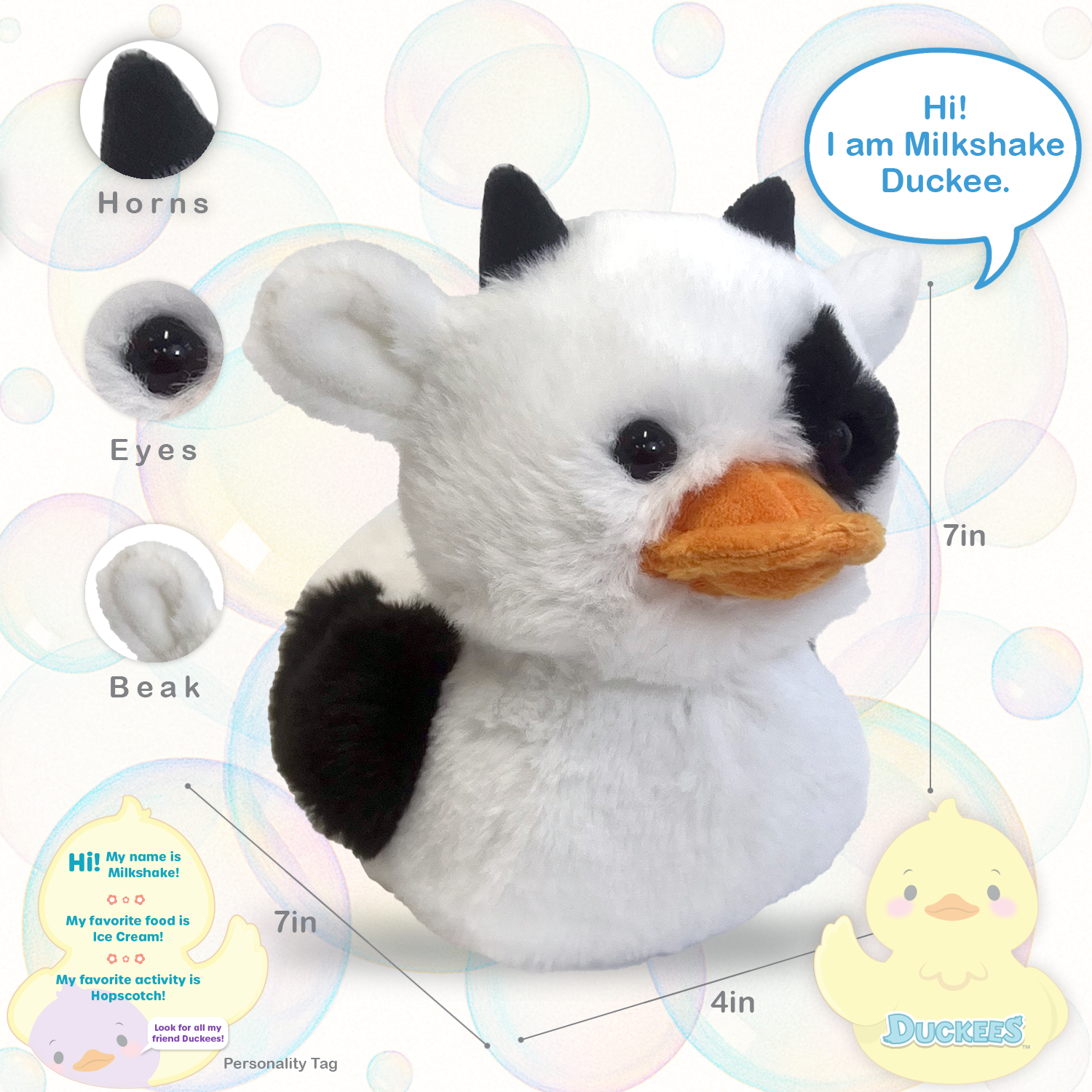 Milkshake Plush Duckee Cow
