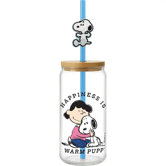Snoopy Happiness Glass Cup