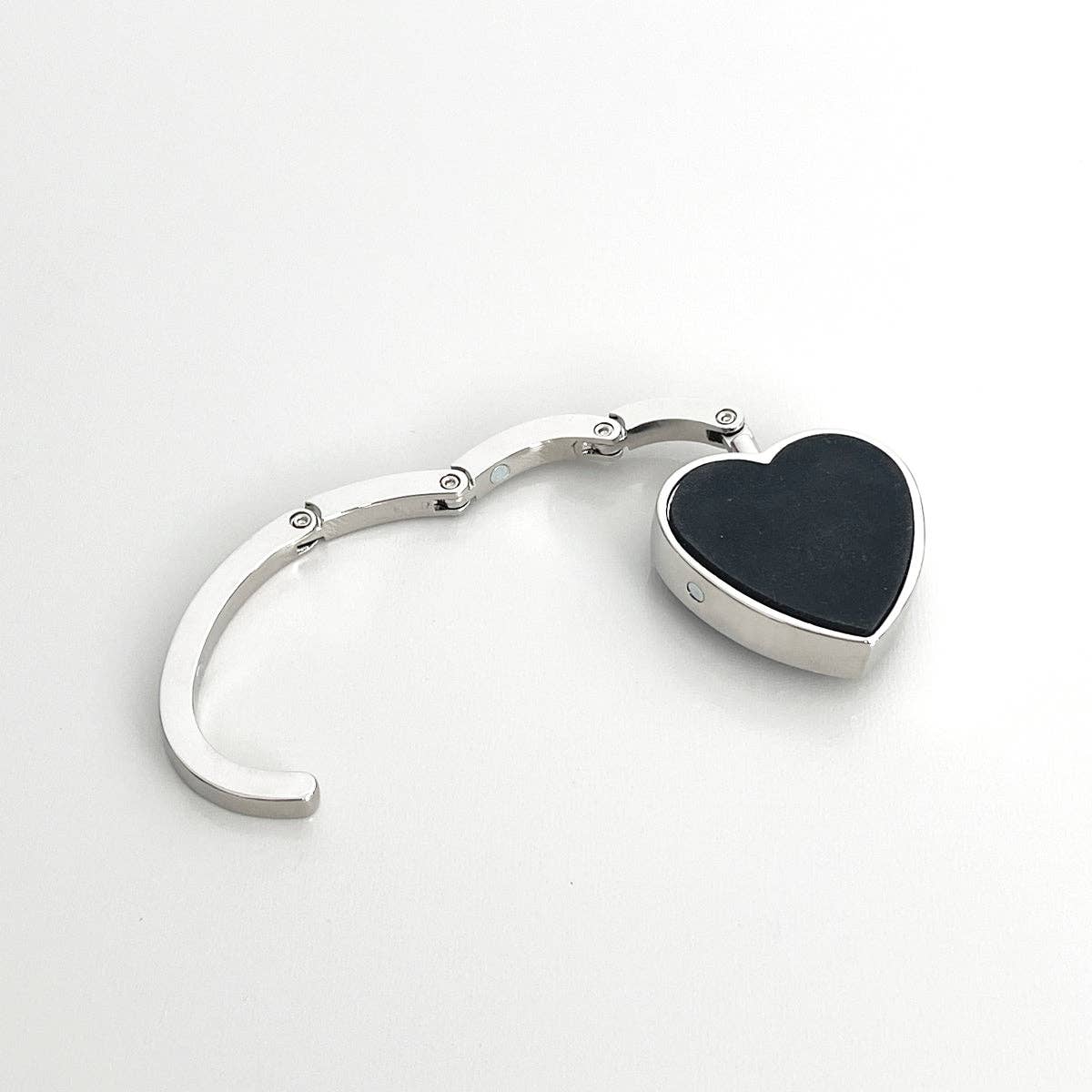 Wrapables Heart Shaped Purse Hook Hanger with Rhinestones: Pink