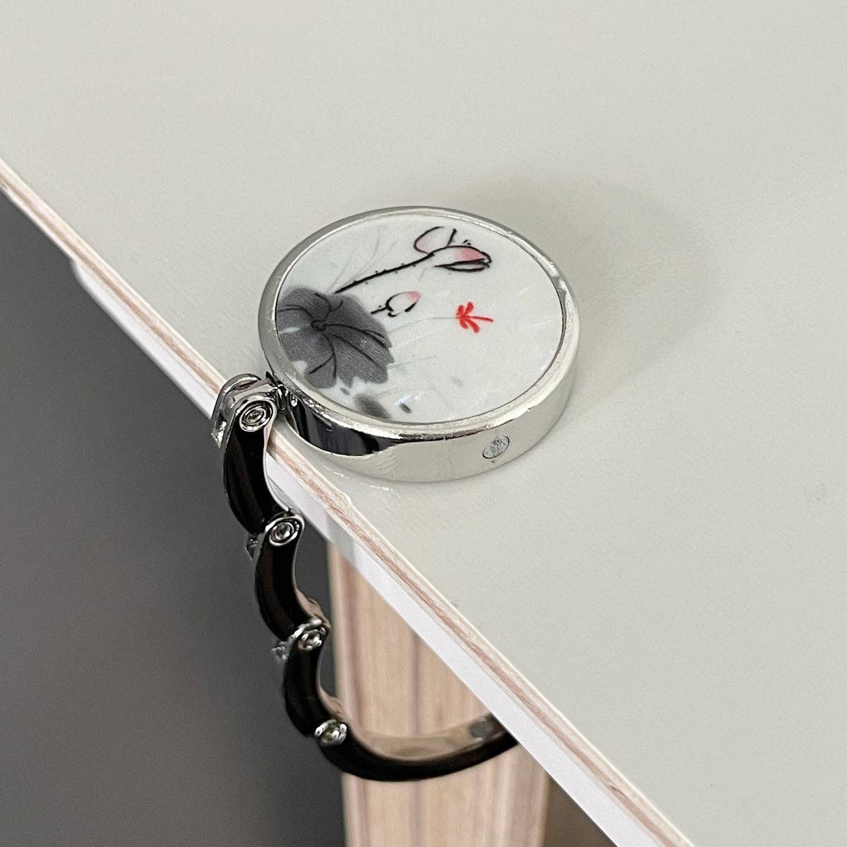 Purse Hook Hanger, Foldable Handbag Table H: Sunflower