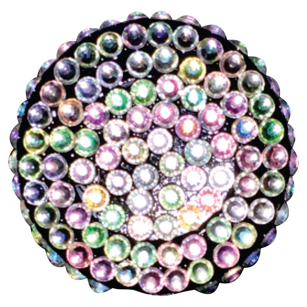 Aurora Borealis Rhinestone Badge Holder