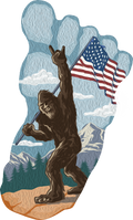 Bigfoot Footprint Die Cut Tin Sign