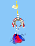 Blue/Red Ornamental Car Headdress