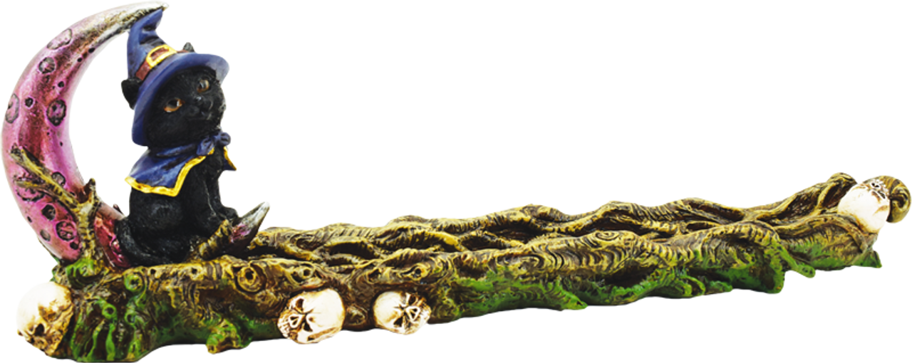 Witch Cat Sled Incense Burner