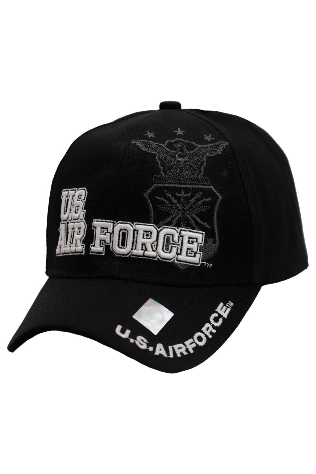 U.S. Air Force Official Licensed Baseball Cap: BLACK / ONE SIZE