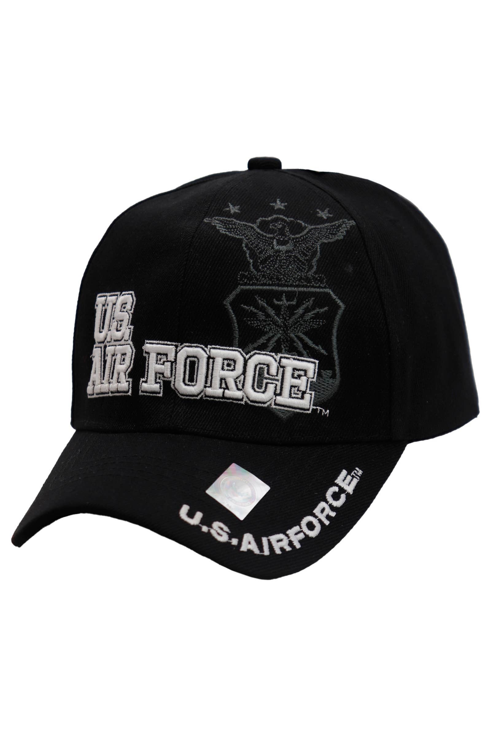 U.S. Air Force Official Licensed Baseball Cap: BLACK / ONE SIZE
