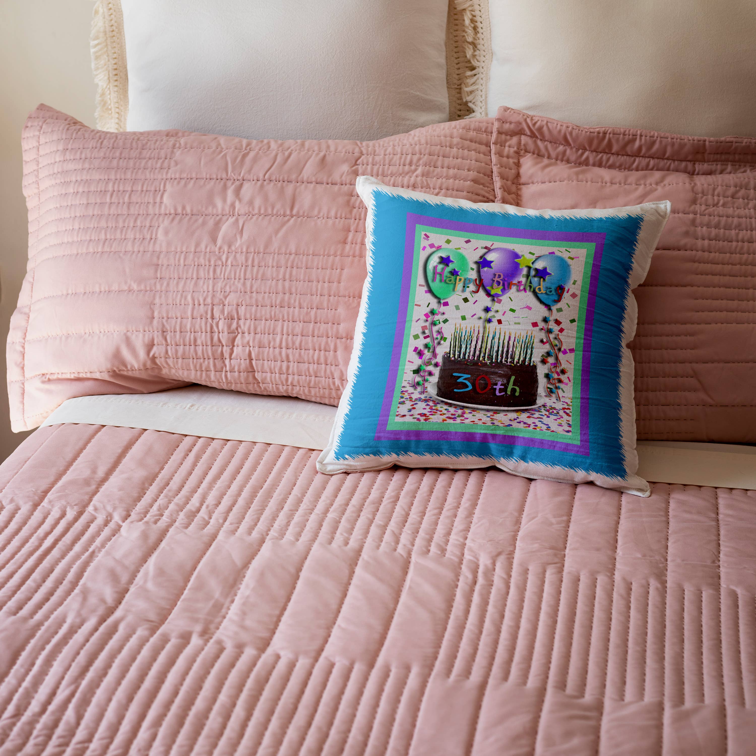Happy 30th Birthday Pillowcase w/Pillow