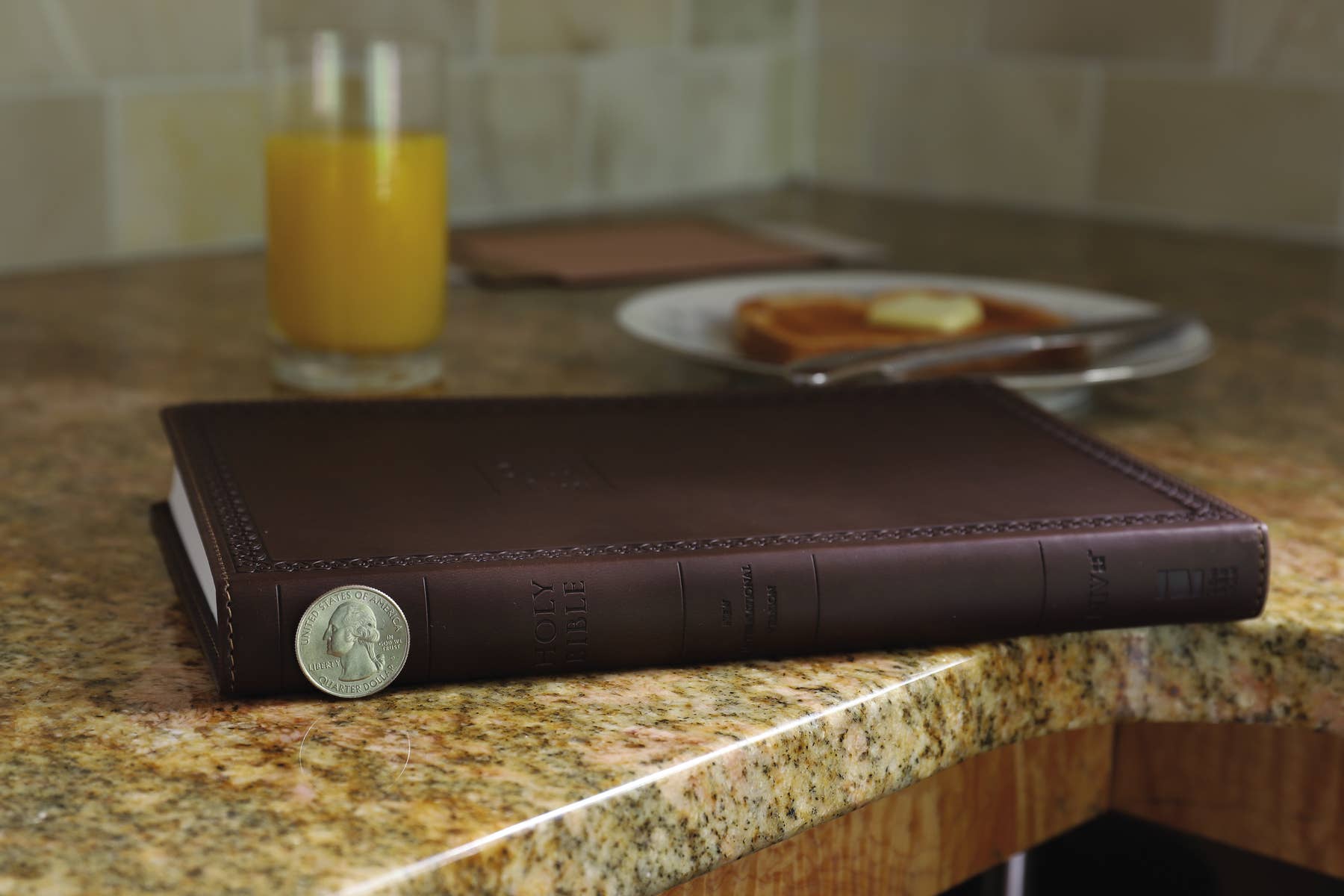 NIV Value Thinline Bible, Large Print, Leathersoft, Brown