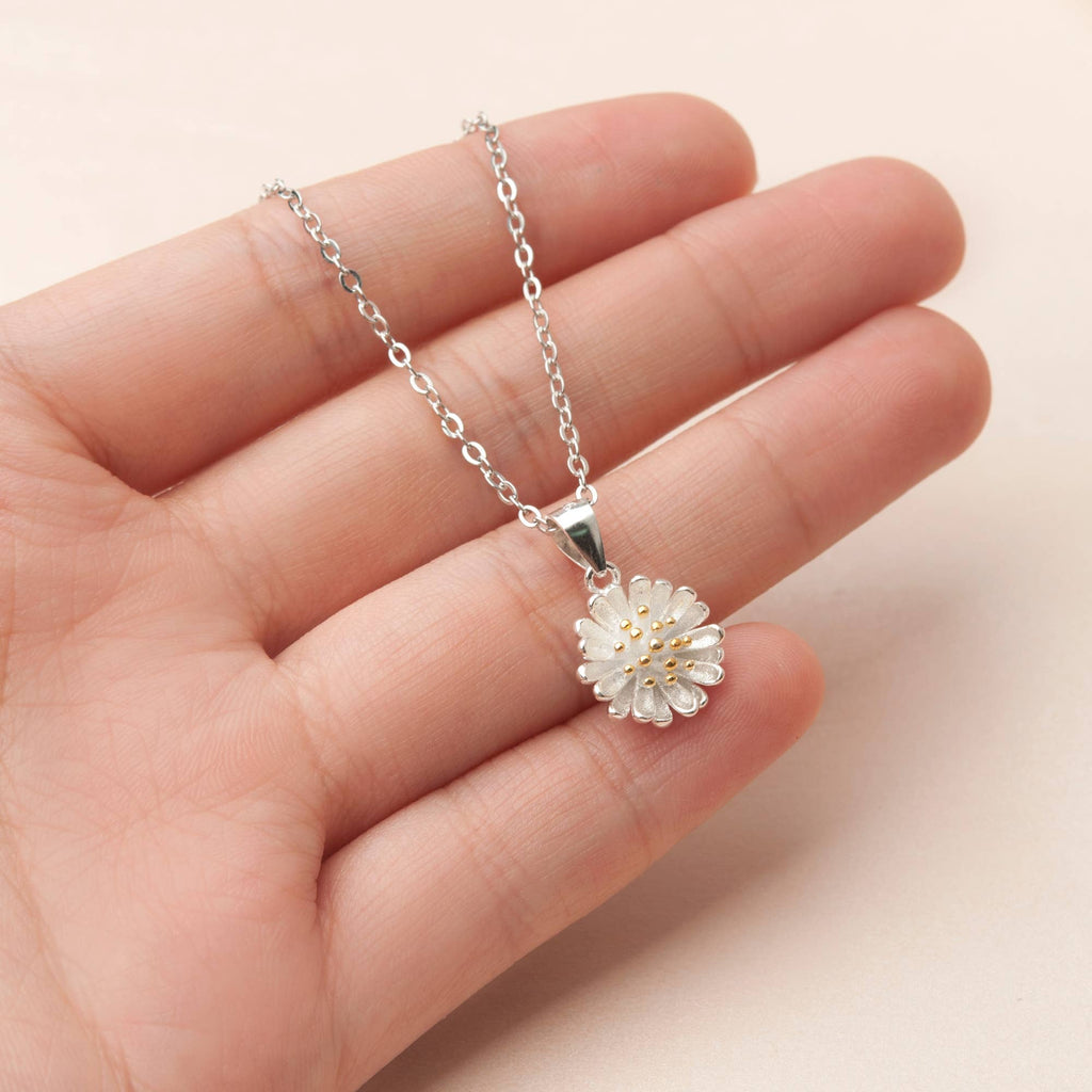 Happy 13th Birthday Daisy Sterling Silver Necklace