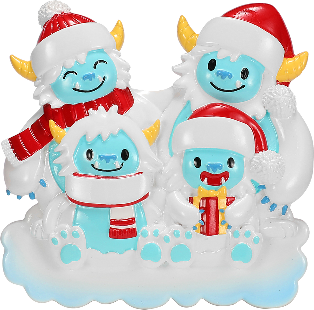Yeti Family Personalized Ornament