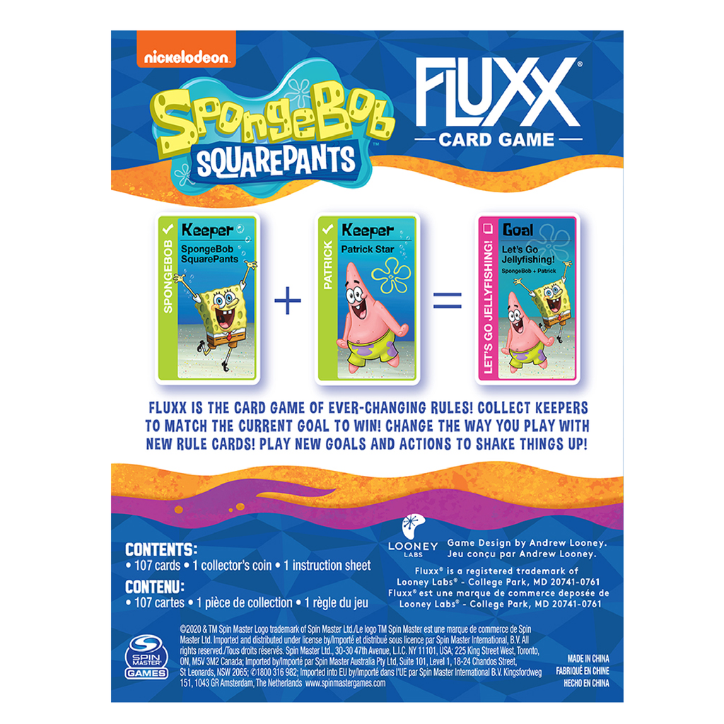 Spongebob Fluxx Card Game