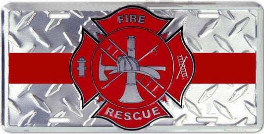 Firefighter Emblem  - License Plate