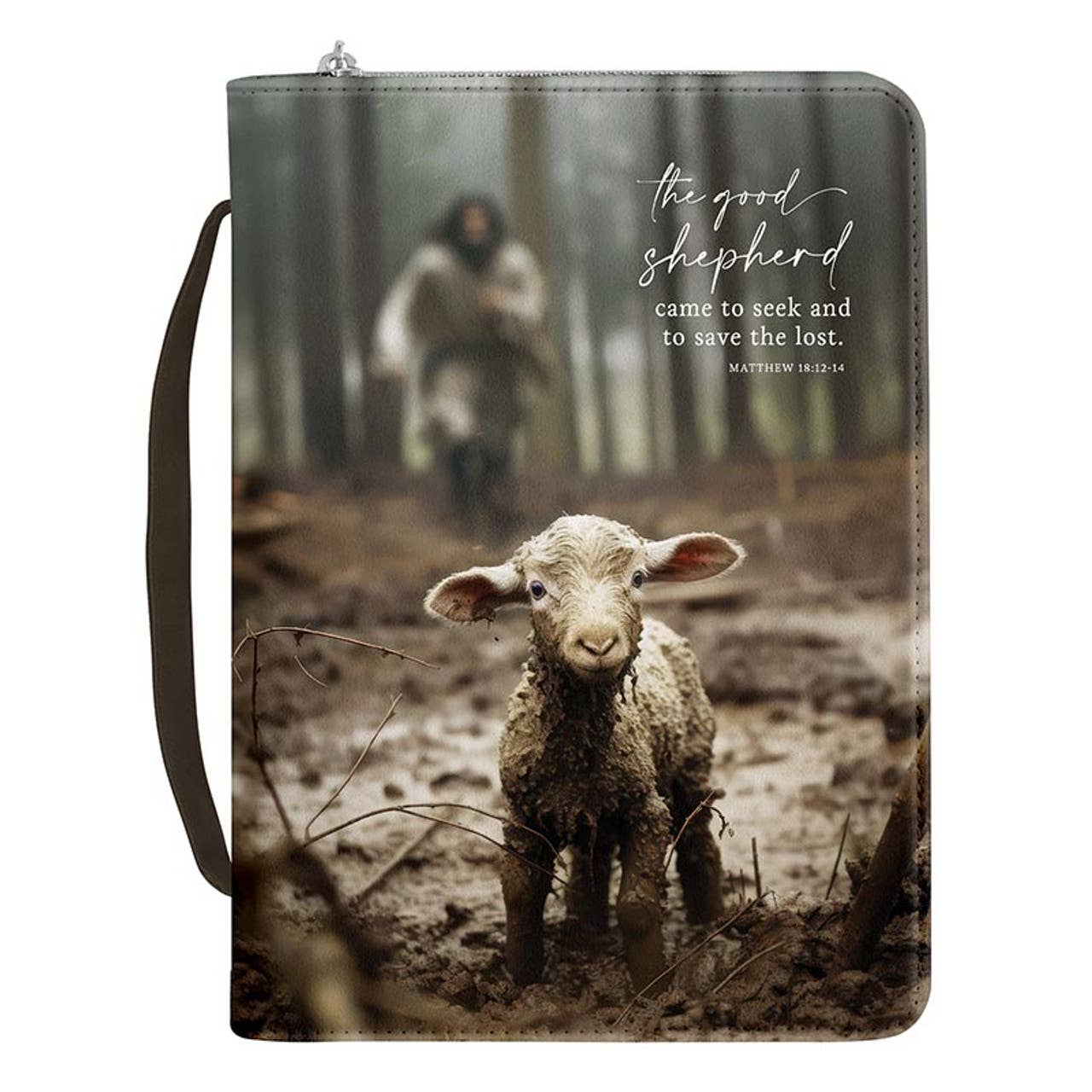 The Good Shepherd Faux Leather Bible Cover: