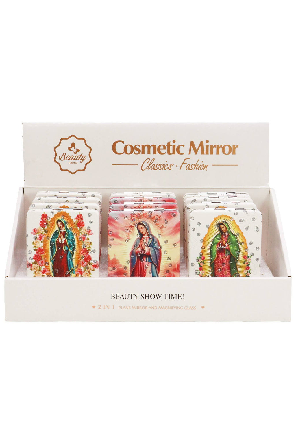 Guadalupe Glitter Compact Makeup Mirror