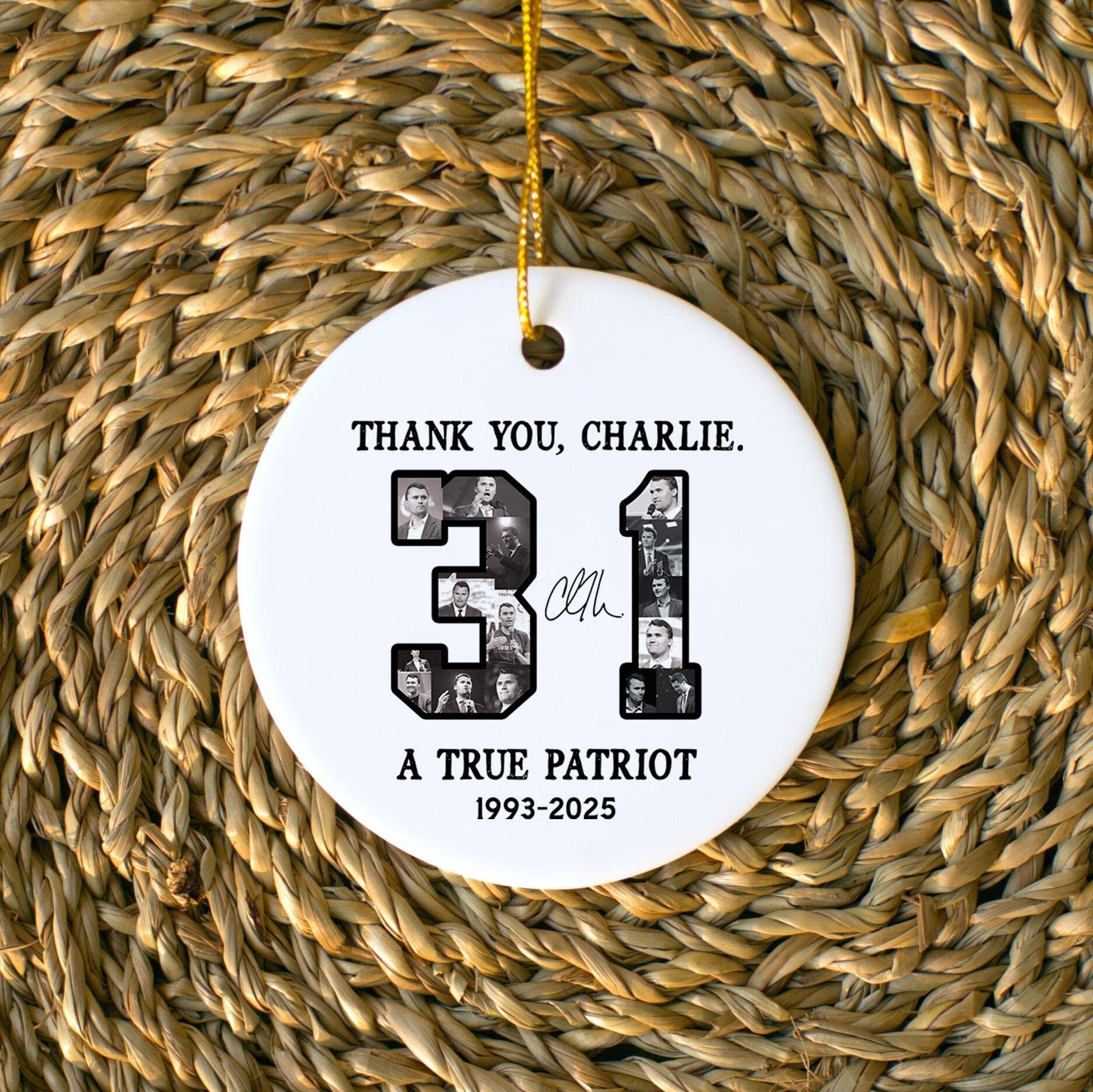 Charlie Kirk Memorial Ornament