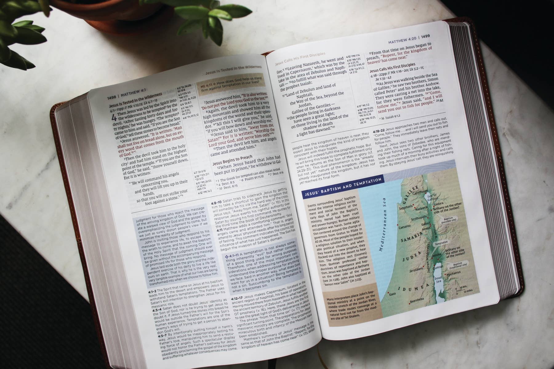 NIV Application Bible Leathersoft Brown Red Letter