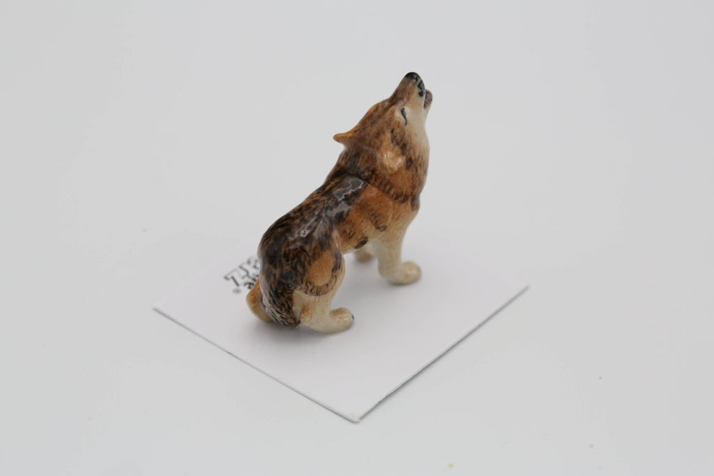 Lobo Howling Wolf Porcelain Miniature