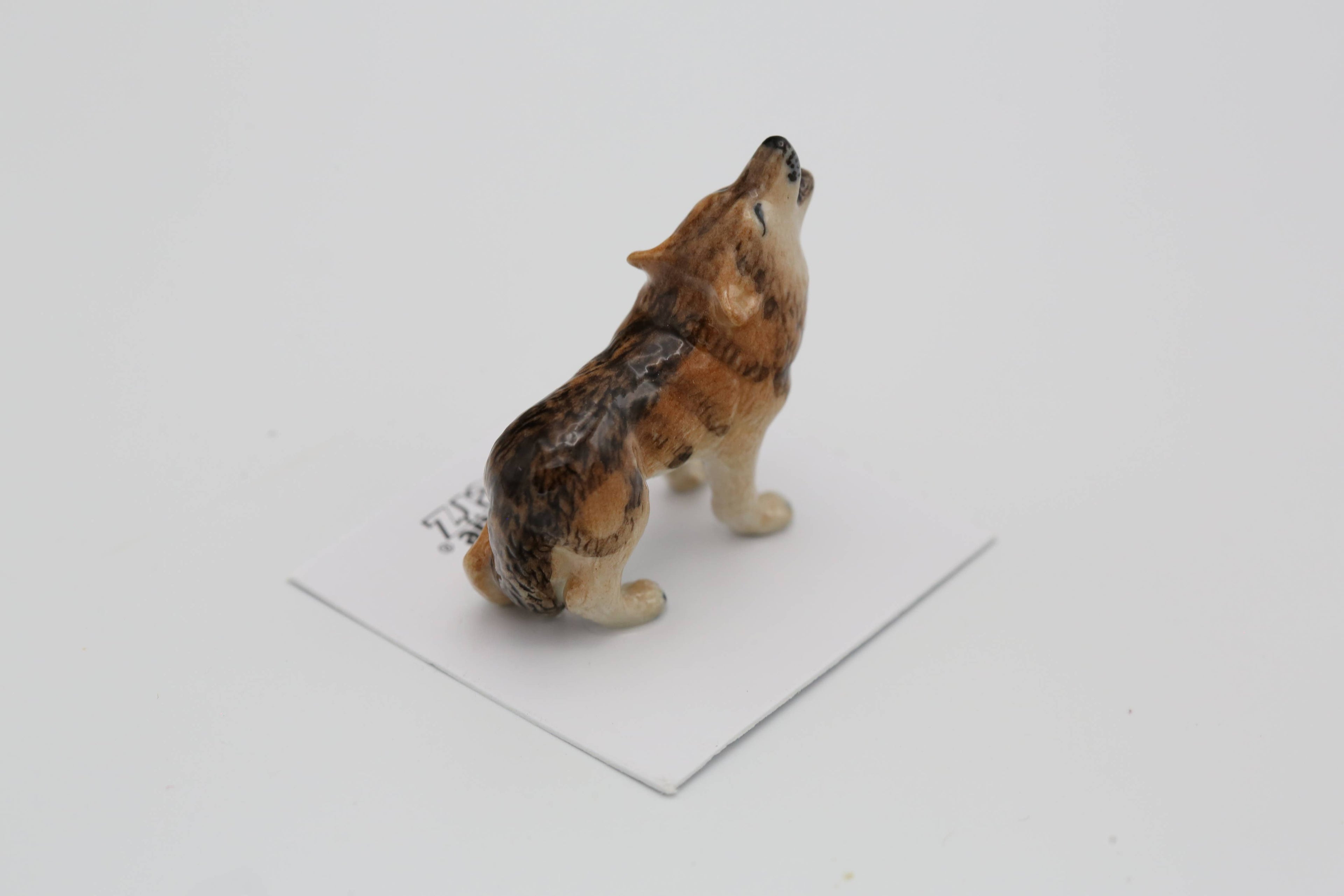 Lobo Howling Wolf Porcelain Miniature