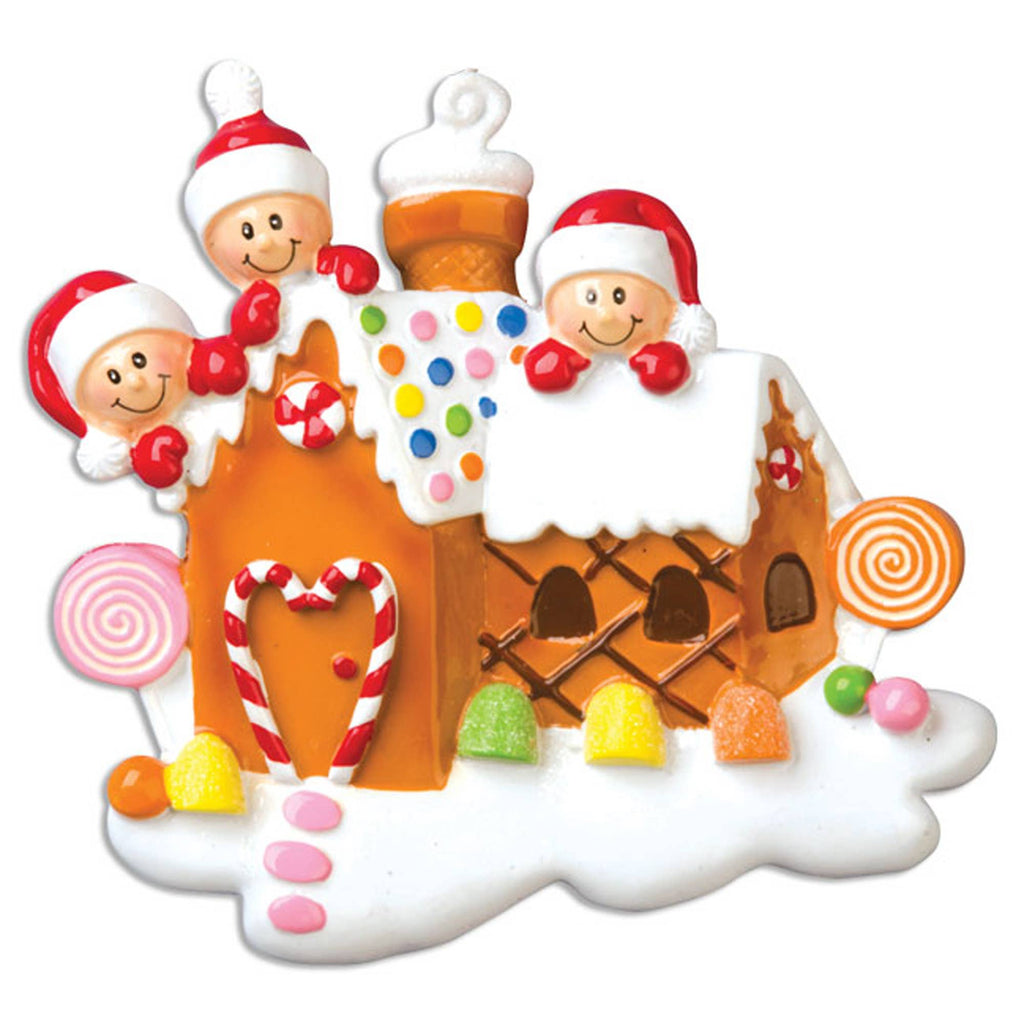 Gingerbread House Family Personalized Ornament
