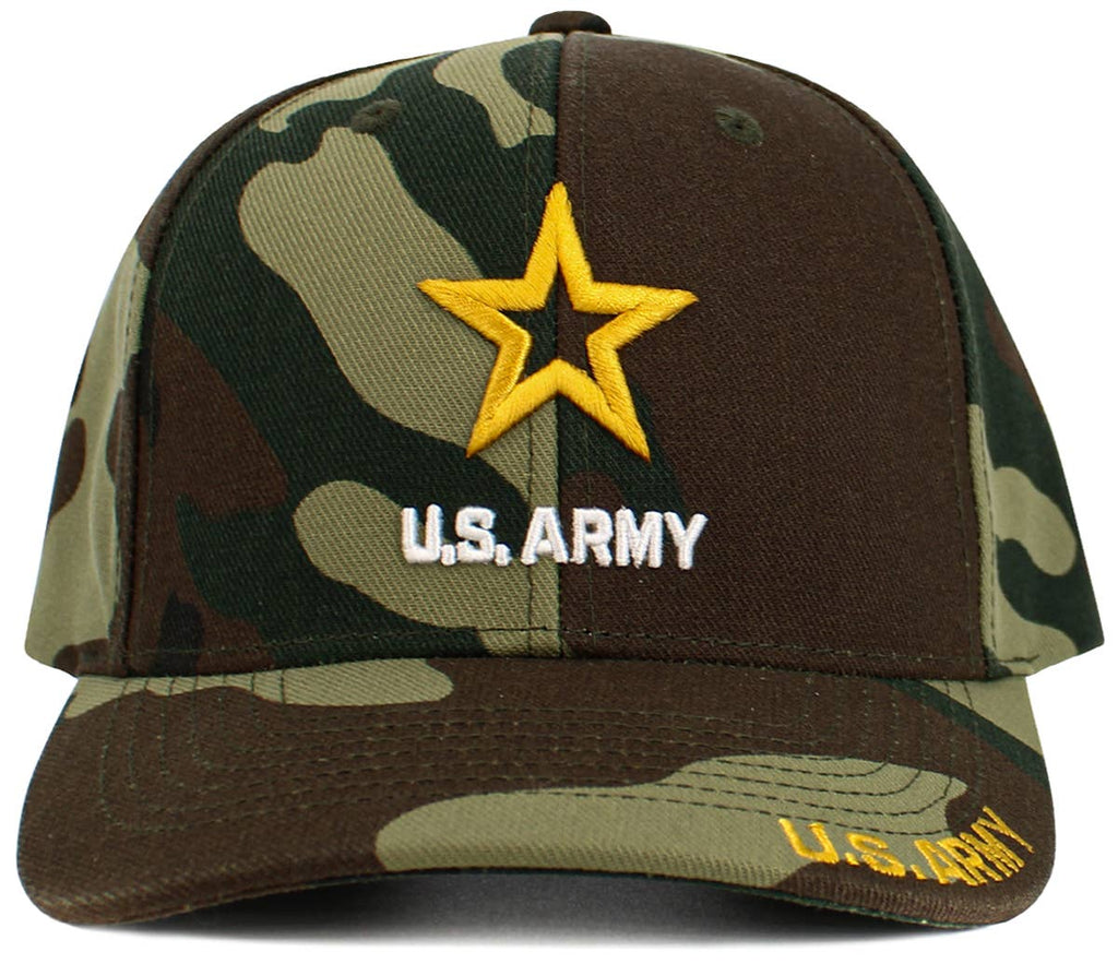 US ARMY Constructed Baseball Cap Velcro Closure: CAMO