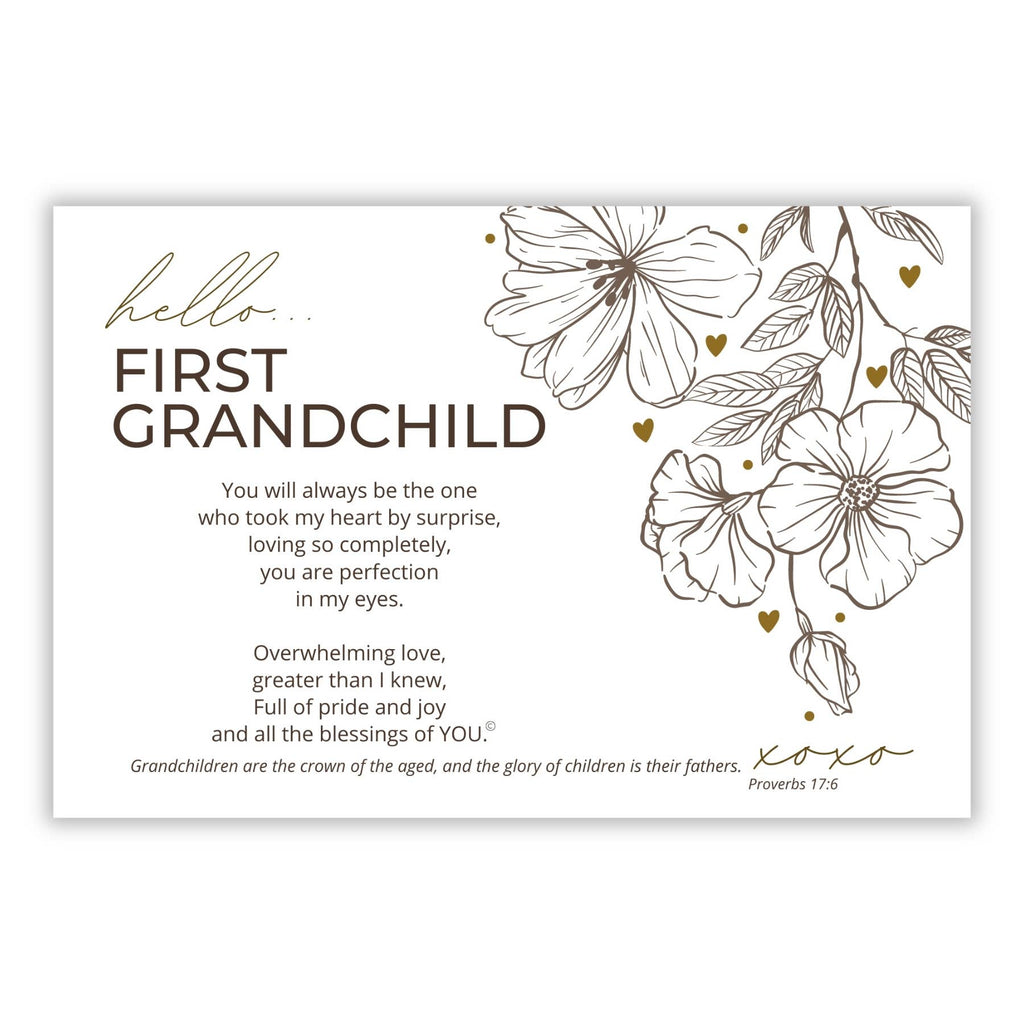 First Grandchild Photo Frame Christian Scripture