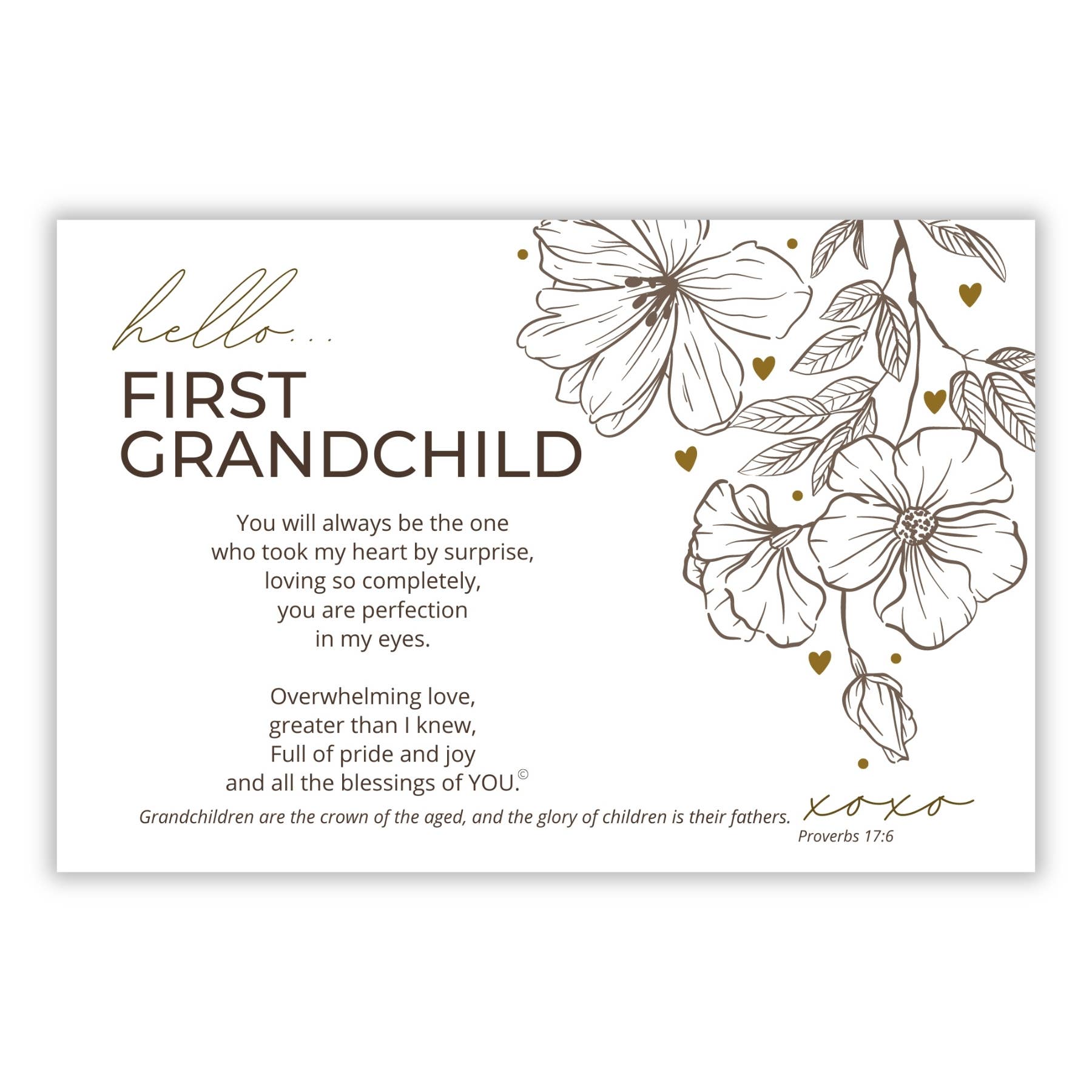 First Grandchild Photo Frame Christian Scripture