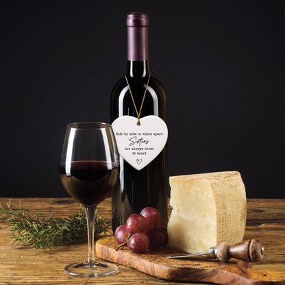 Side By Side Or Miles Apart Sisters Are Always Close At Heart Keepsake Ornament