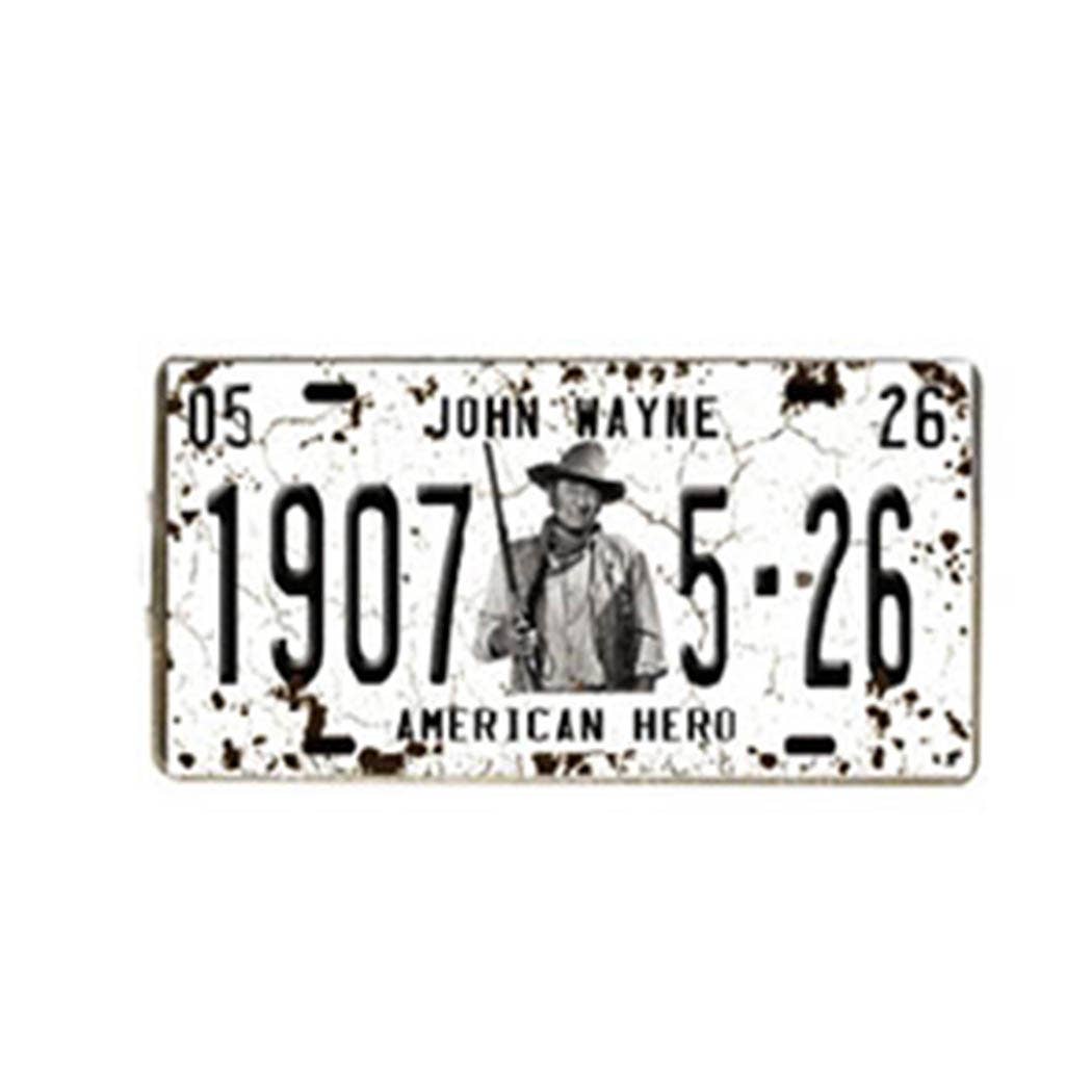 John Wayne License Plate 1907