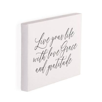 Live Your Life With Love Grace And Gratitude Canvas