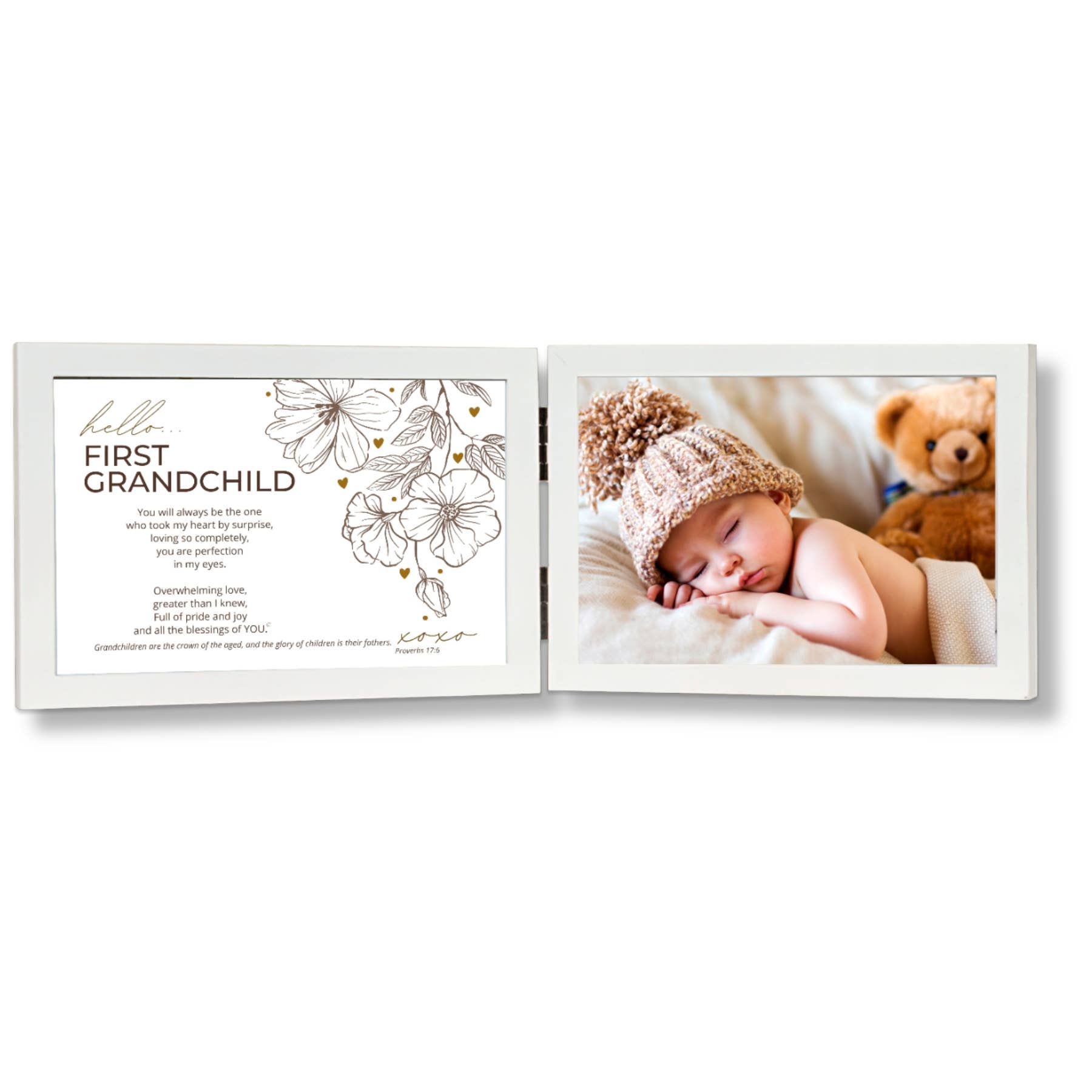 First Grandchild Photo Frame Christian Scripture