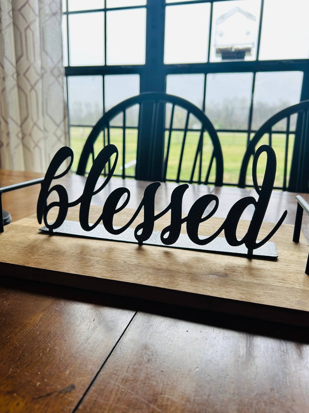 Blessed Metal Tabletop Sign