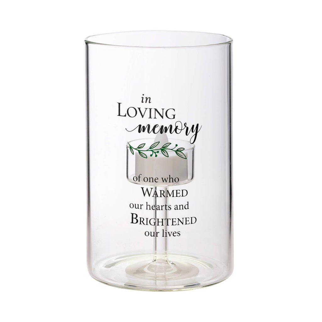 Glass Memorial Tea Light Holder
