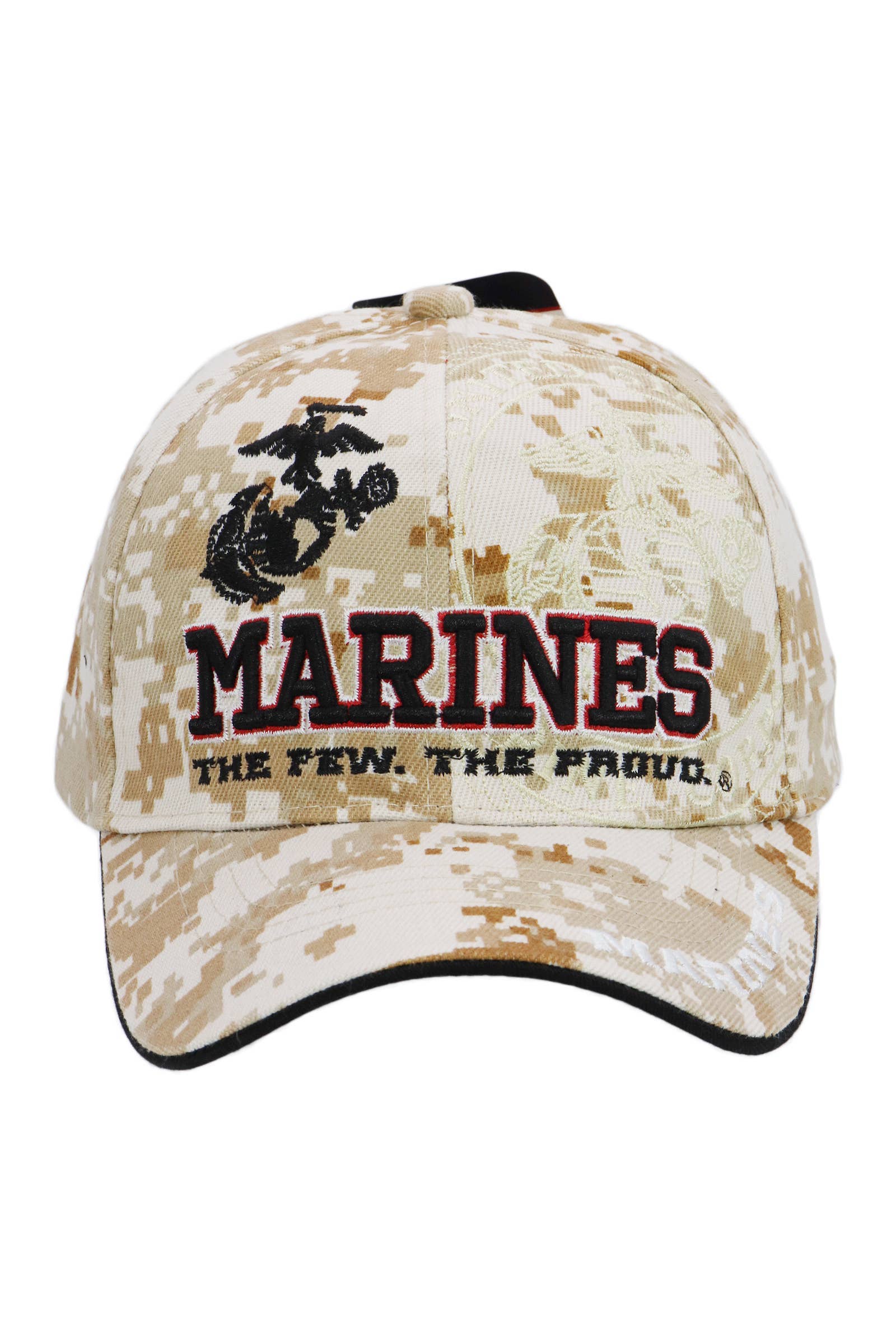 U.S. Marine Corps Logo Licensed Baseball Cap: DESERT DIGITAL CAMO / ONE SIZE