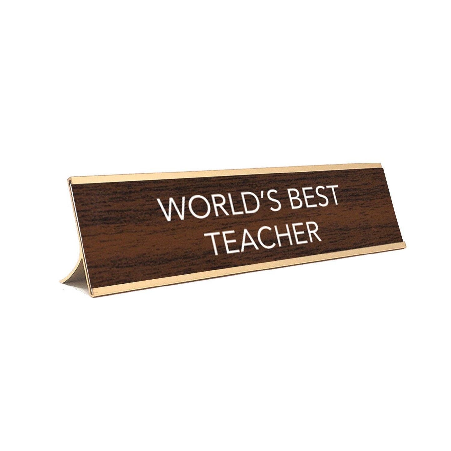 World's Best Teacher Desk Plate