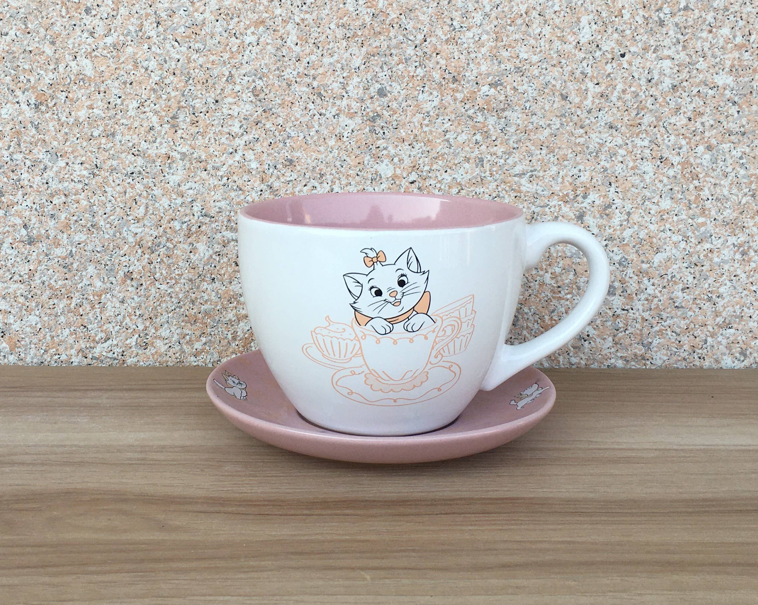 Aristocats Marie 22oz Oversized Ceramic Teacup w Saucer