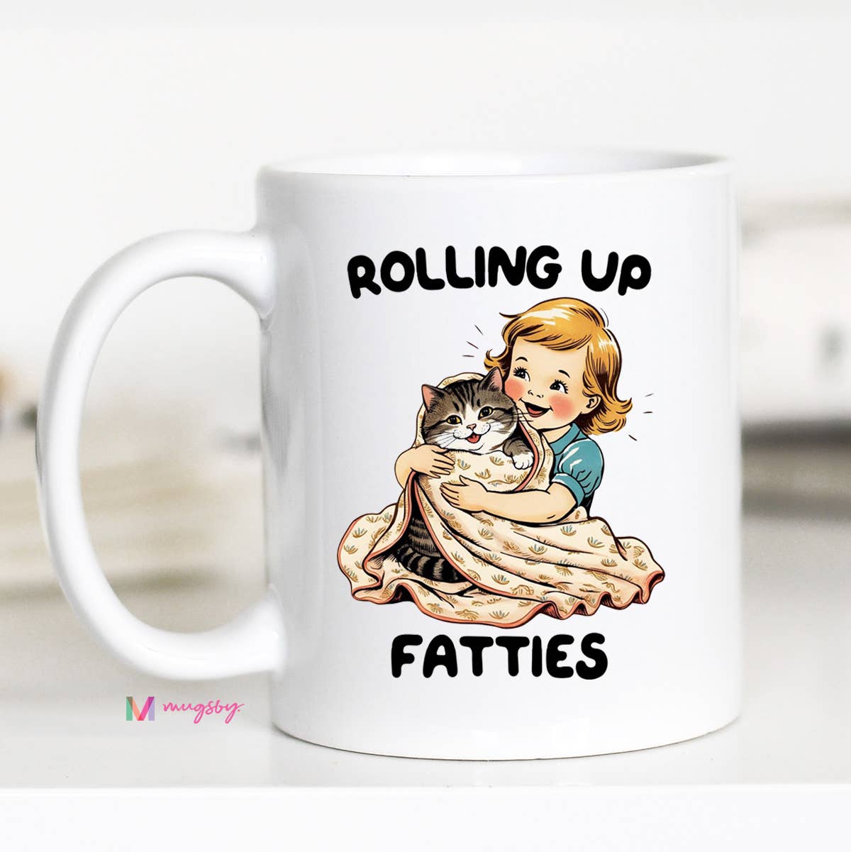 Rolling Up Fatties Funny Coffee Mug, 11oz