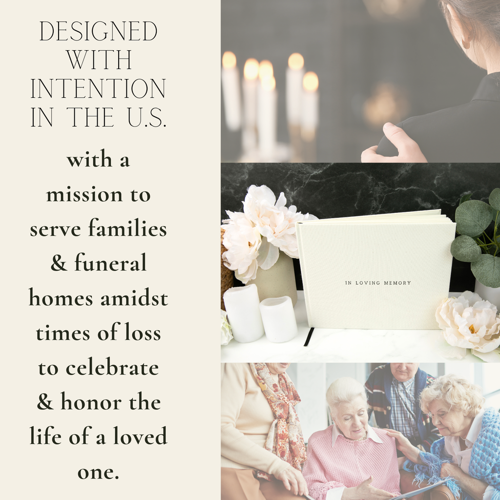 Modern Funeral Guest Book In Loving Memory