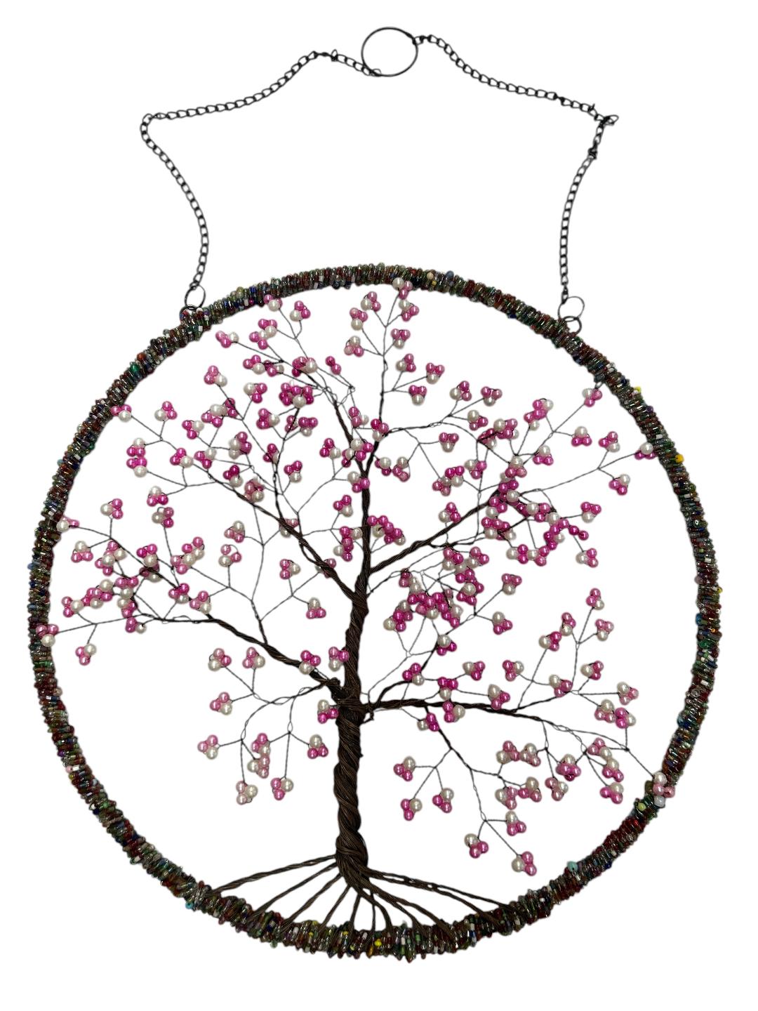 Cherry Blossom Tree Beaded Wall Decor