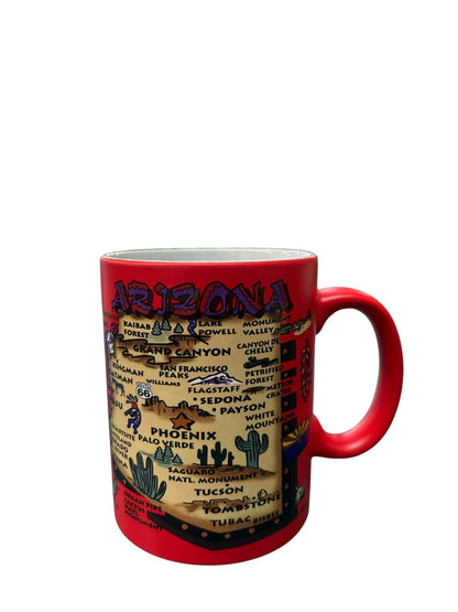 Arizona State Map Red Mug