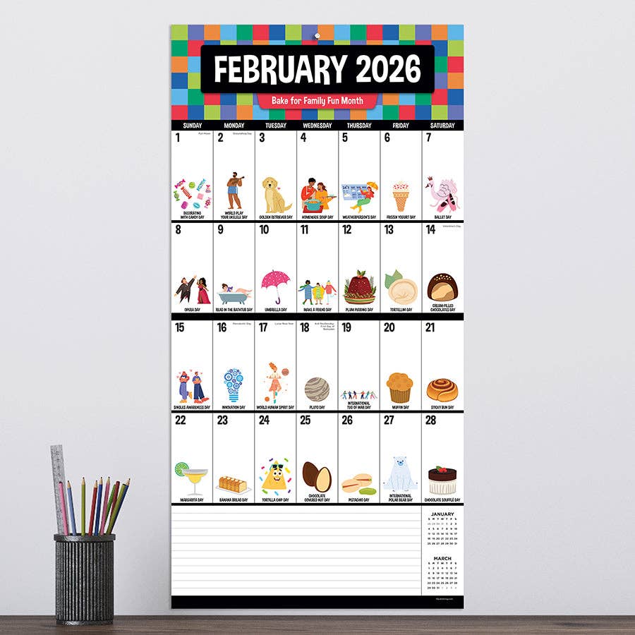 Every Day's A Holiday 2026 Wall Calendar