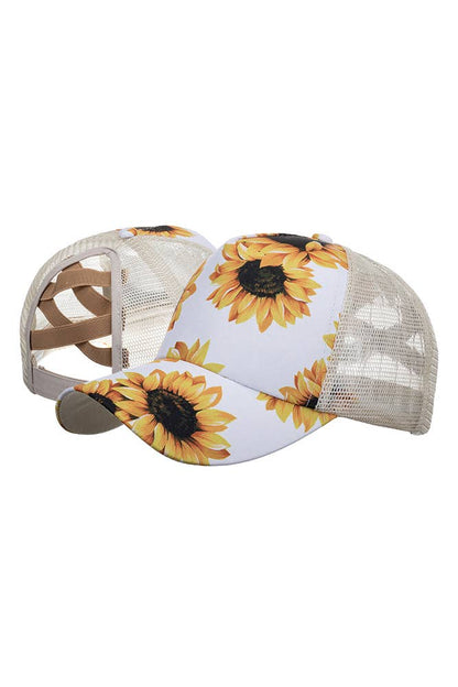 Sunflower Baseball Cap White