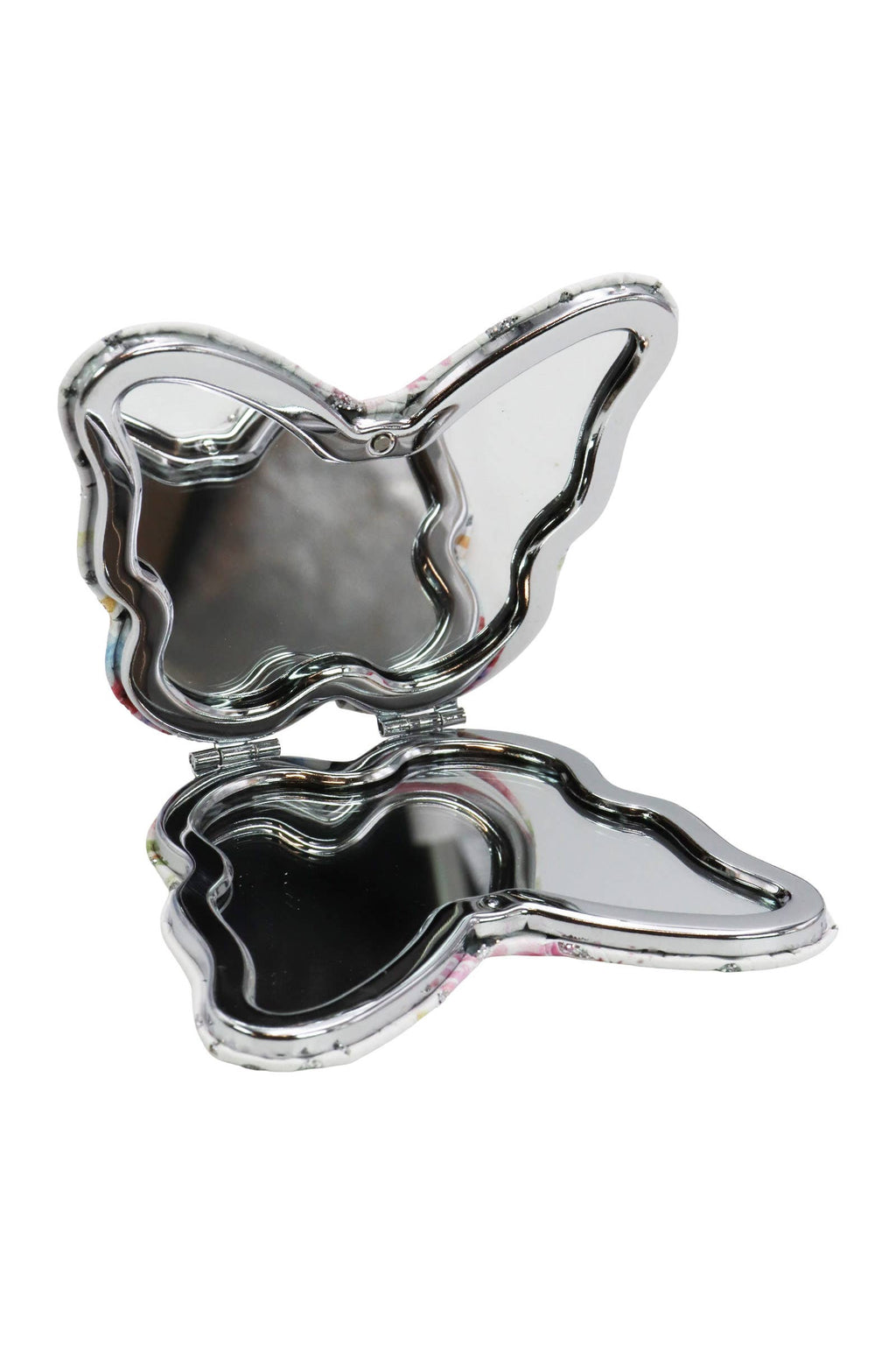 Butterfly Floral Cosmetic Compact Mirror