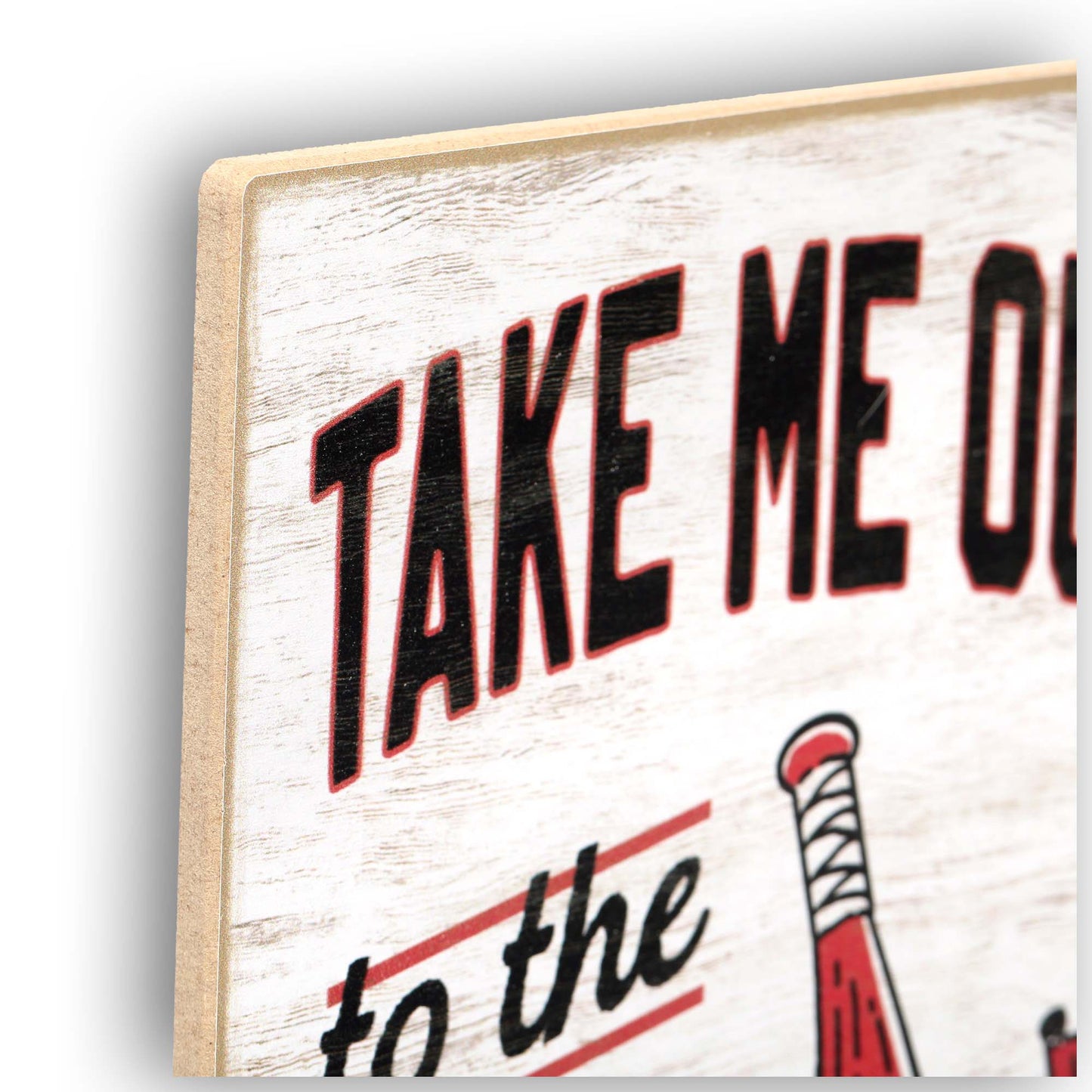 Take Me Out To The Ballgame Baseball Wood Wall Decor