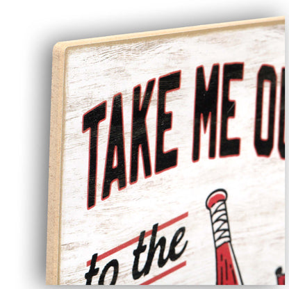 Take Me Out To The Ballgame Baseball Wood Wall Decor