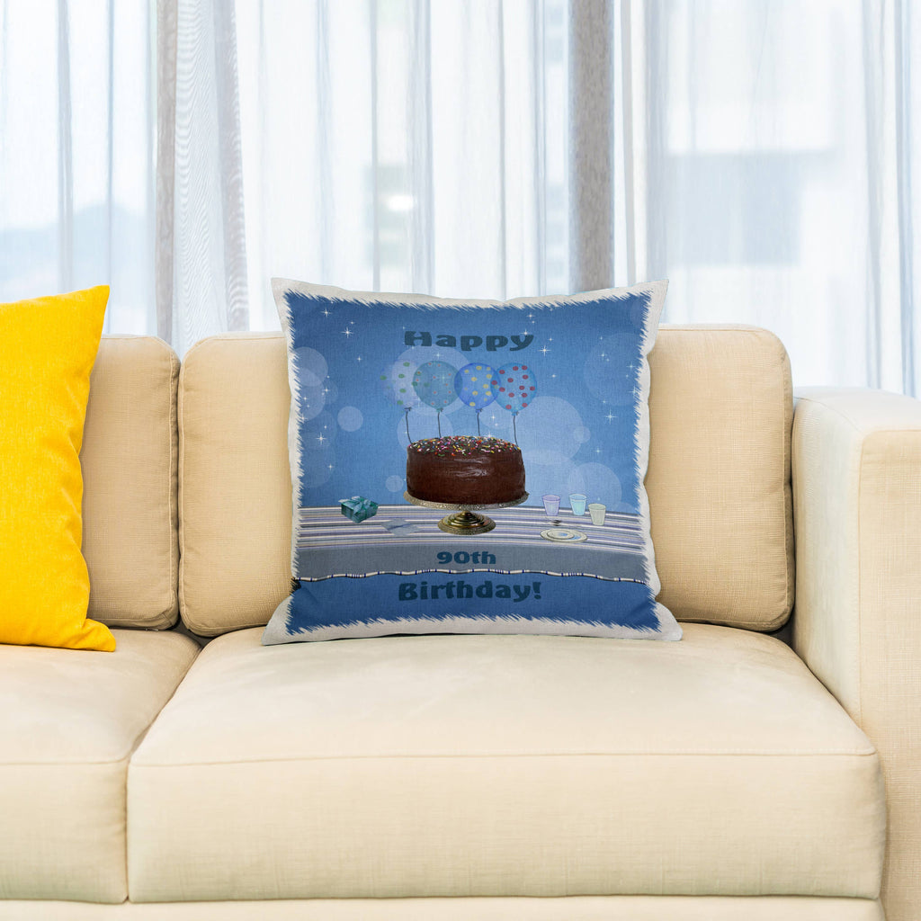 Happy 90th Birthday Pillowcase w/Pillow