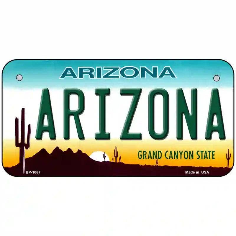 Arizona Novelty Metal License Plate: 12" x 6"