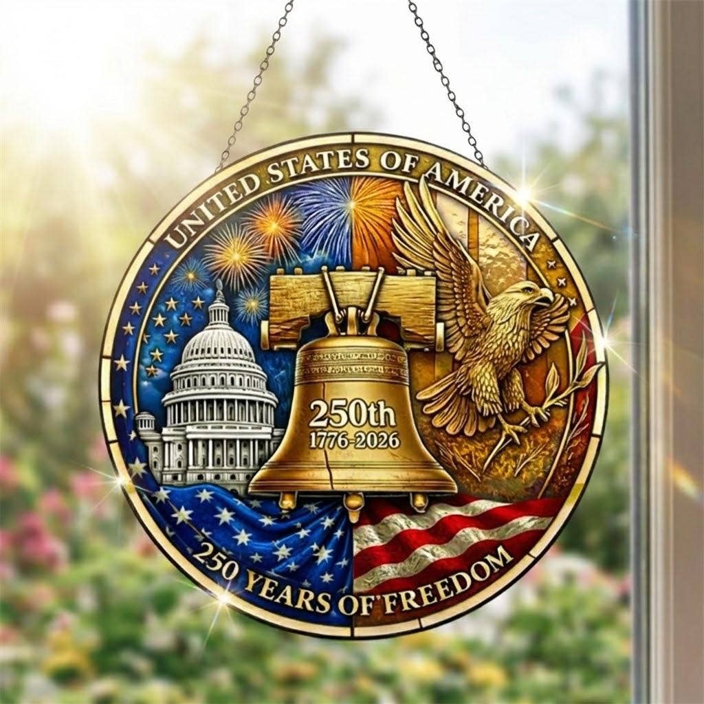 United States of America 250th Stained Glass Suncatcher